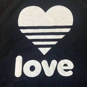 John Eshaya Love Graphic Short Sleeve TShirt Black Size Small